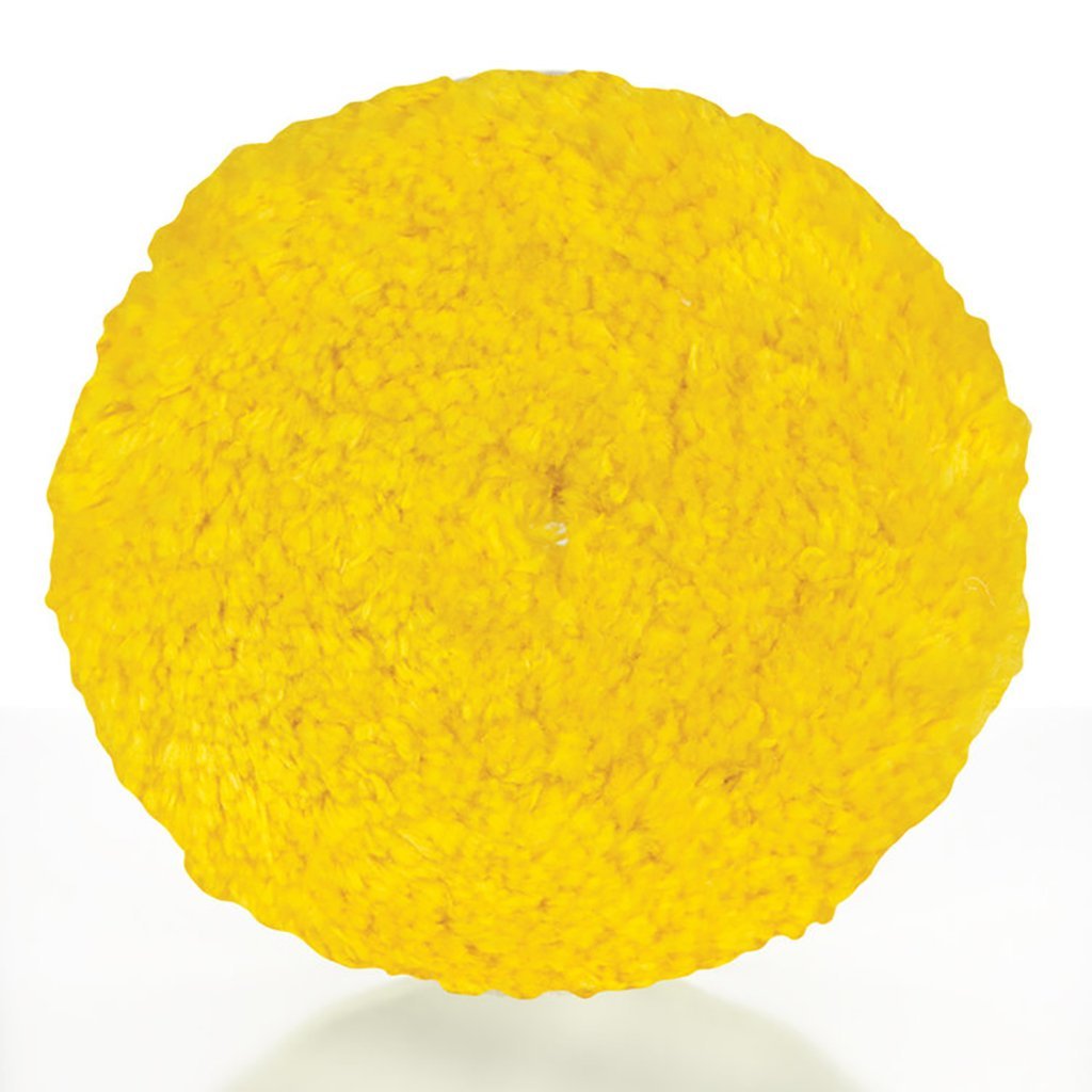 8.5'' x 1.5'' Lake Country Double Sided Yellow Wool Polishing Pad
